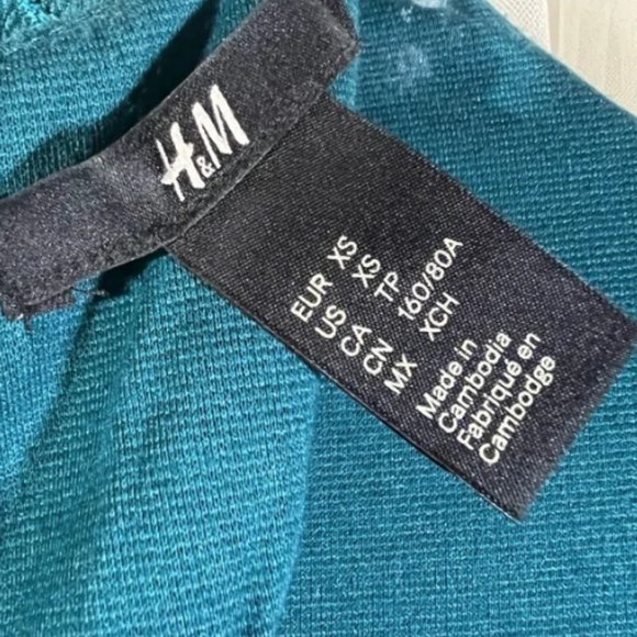 H&M Teal Lace Midi Dress NWT - Picture 5 of 5
